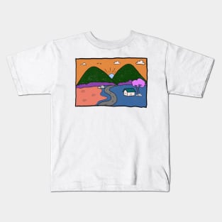 kids drawing mountains Kids T-Shirt